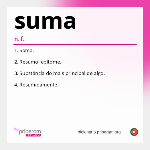 Significado de suma